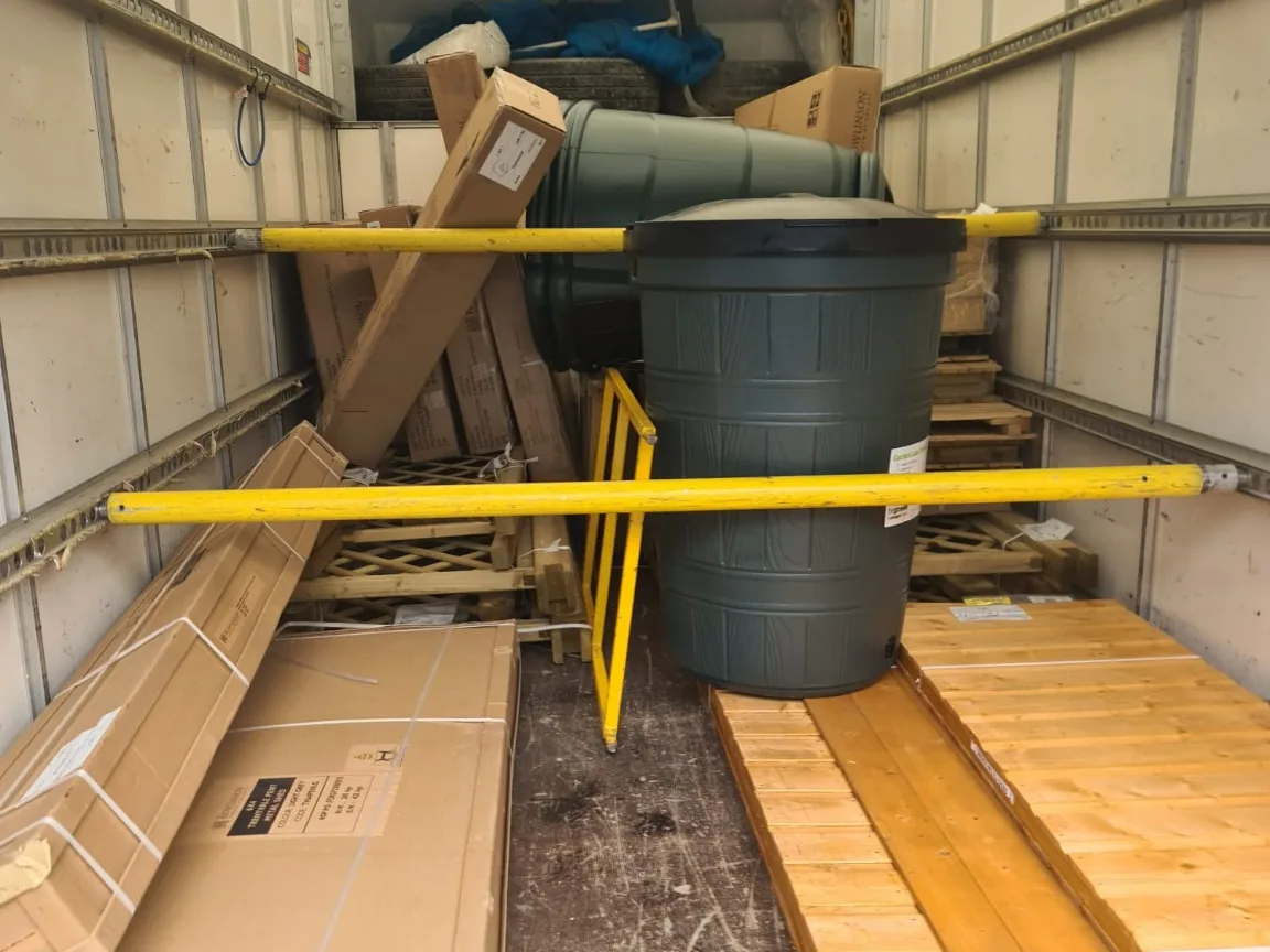 Commercial appliance delivery loaded securely