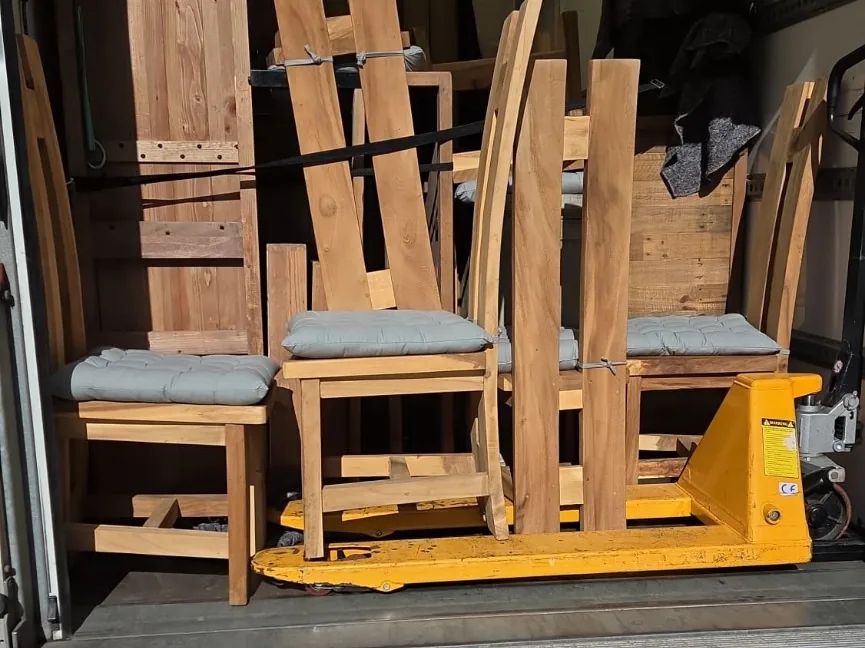 Household furniture loaded for a home removal